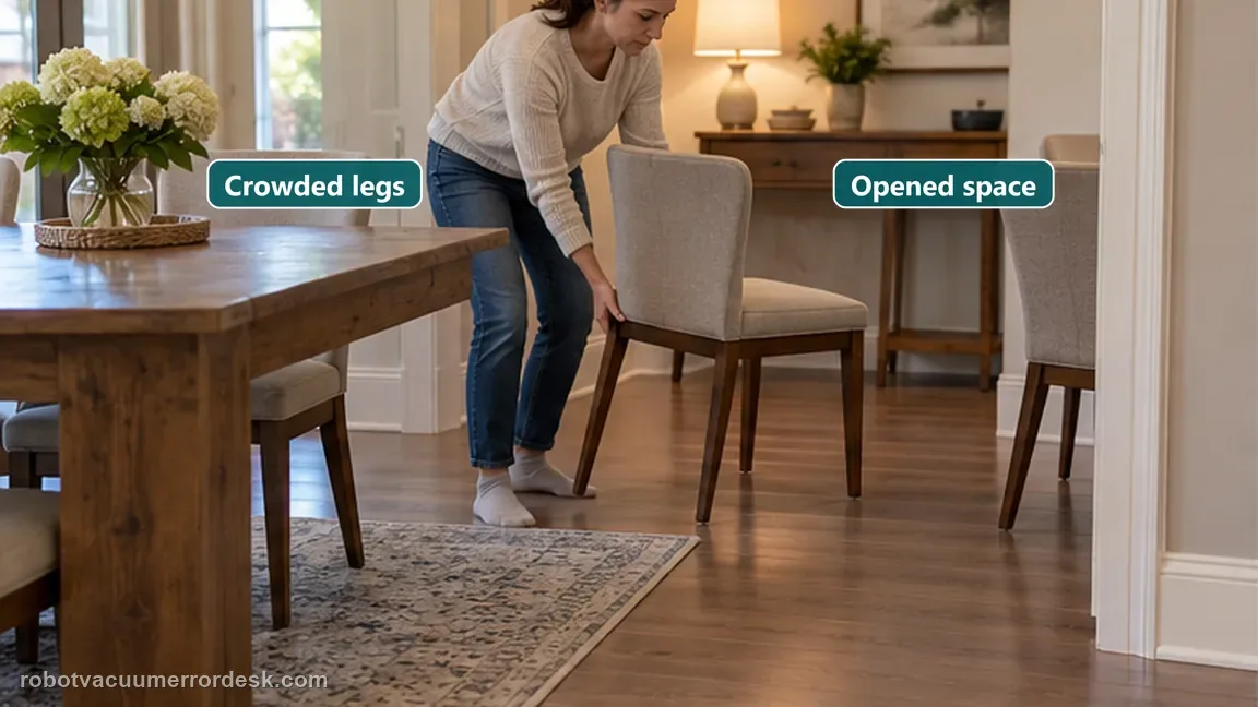 Dreame L20 Ultra is shown with a close repair view of furniture a b, matching the use one environmental a/b test around the furniture geometry check.