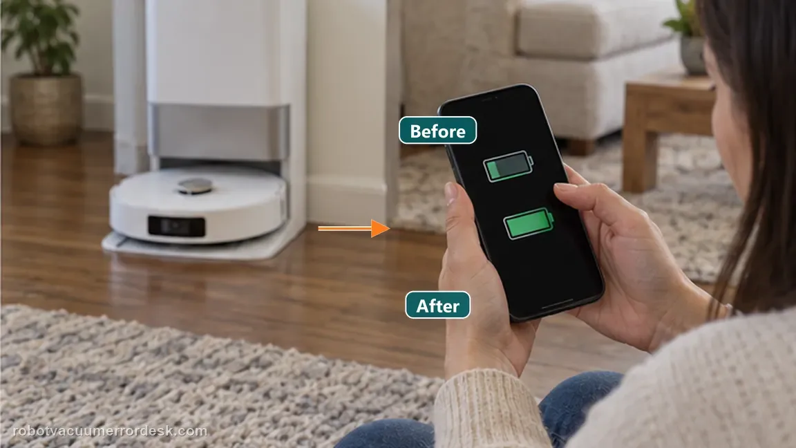Dreame X40 Ultra is shown with a close repair view of battery test, matching the verify real battery gain instead of trusting only a charge icon check.