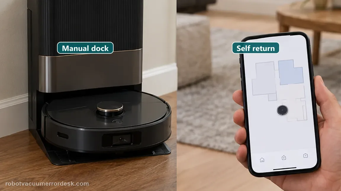 Dreame X40 Ultra is shown with a close repair view of charge vs return, matching the separate charging failure from autonomous docking failure check.