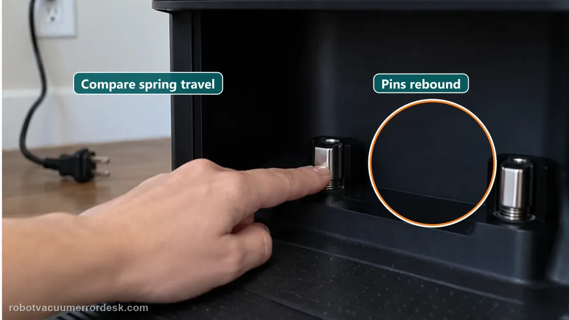 Dreame X50 Ultra Complete is shown with a close repair view of pin check, matching the test each dock charging pin for free rebound check.