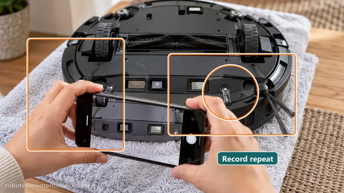 ECOVACS DEEBOT X11 OmniCyclone shown in a close repair view of failure clip, matching the escalate a persistent sensor alert without bypassing safety check.