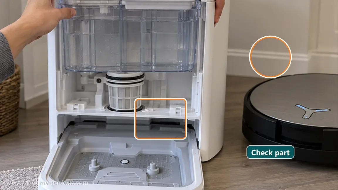 ECOVACS DEEBOT X11 OmniCyclone shown in a close repair view of escalation, matching the when to stop diy check.