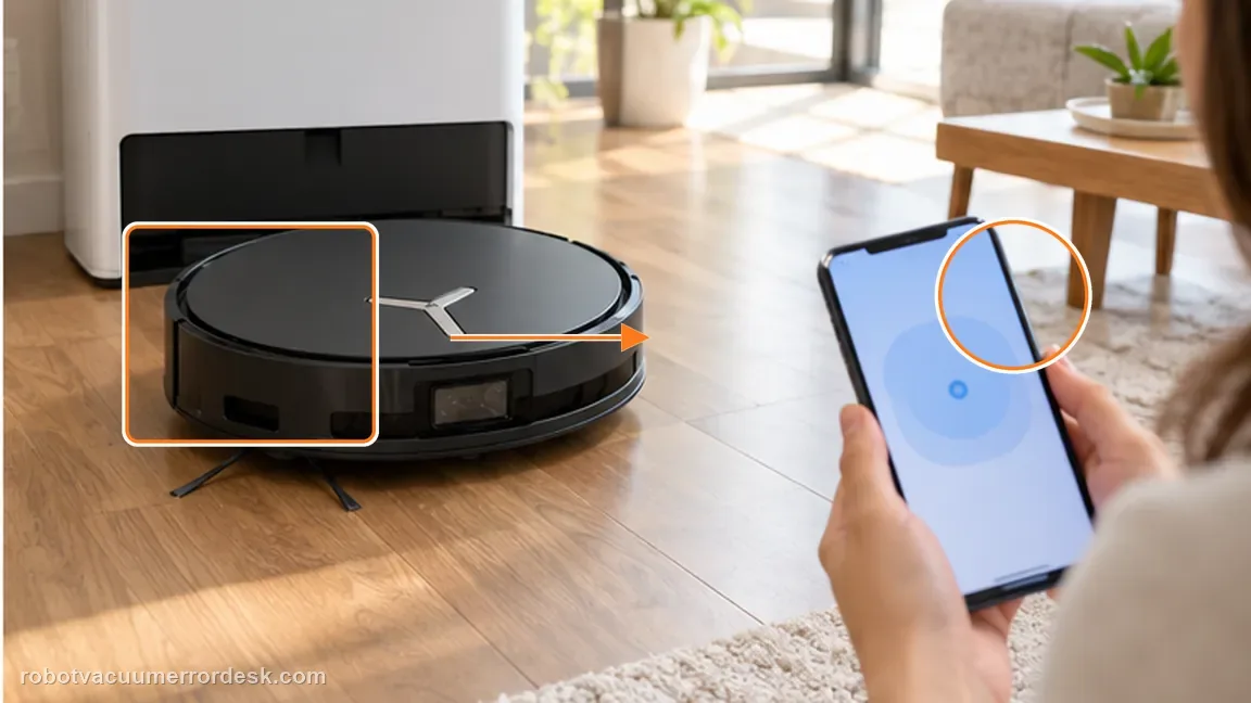 ECOVACS DEEBOT X11 OmniCyclone shown in a close repair view of power cycle, matching the confirm the alert clears after one normal restart check.
