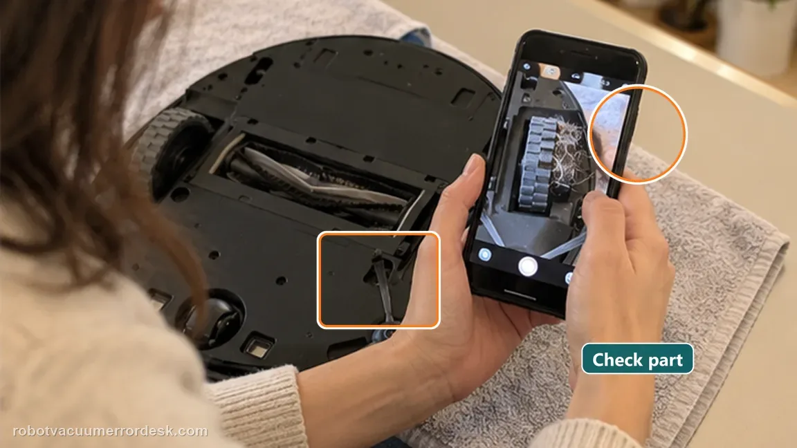 ECOVACS DEEBOT X11 OmniCyclone shown in a close repair view of escalation, matching the when to stop diy check.
