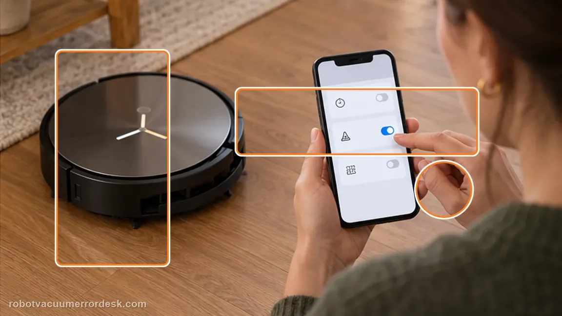 ECOVACS DEEBOT X11 OmniCyclone shown in a close repair view of aivi setting, matching the set aivi 3.0 to standard mode for the proof run check.