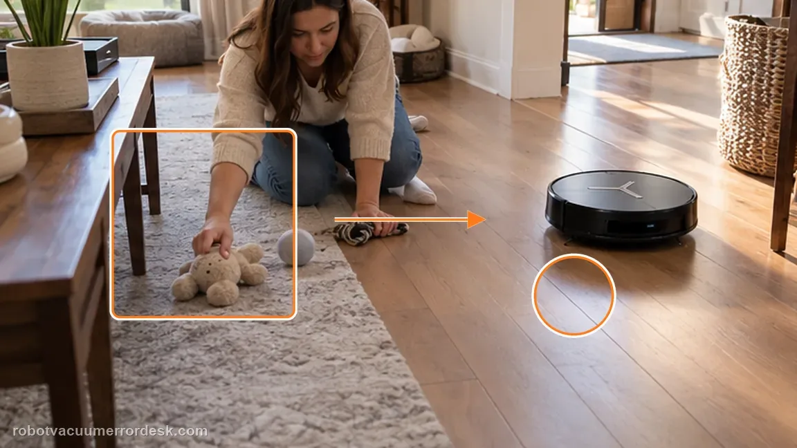 ECOVACS DEEBOT X11 OmniCyclone shown in a close repair view of clear lane, matching the declutter one test lane and run a clean comparison check.