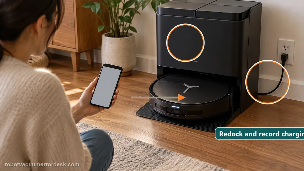 ECOVACS DEEBOT X11 OmniCyclone shown in a close repair view of observe charge, matching the re-dock once and capture the support proof if still dead check.