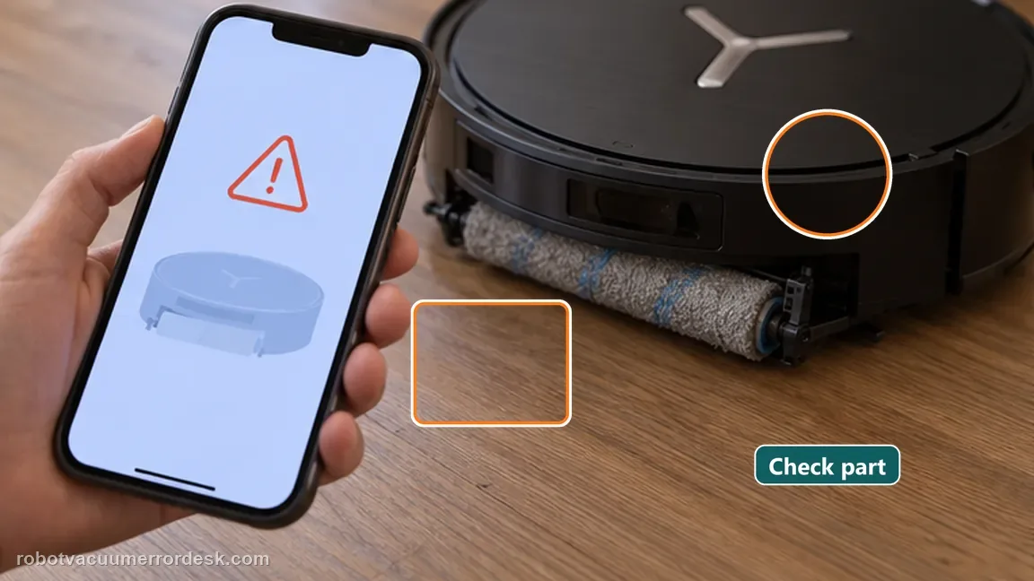 ECOVACS DEEBOT X11 OmniCyclone shown in a close repair view of escalation, matching the when to stop diy check.