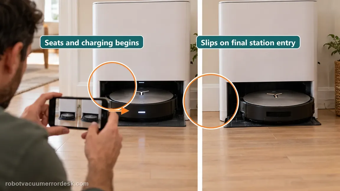 ECOVACS DEEBOT X11 OmniCyclone shown in a close repair view of traction charge, matching the separate traction failure from charging failure check.