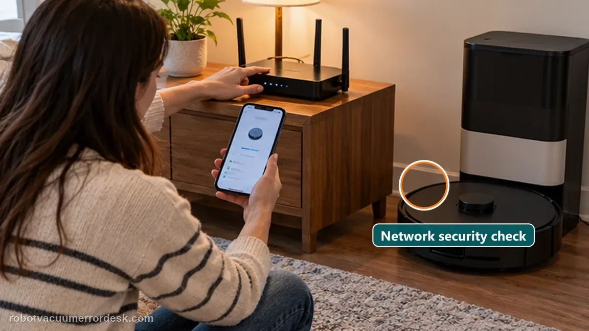 ECOVACS DEEBOT X8 Pro Omni shown in a close repair view of router compatibility, matching the compare the home network with the x8 manual compatibility requirements check.