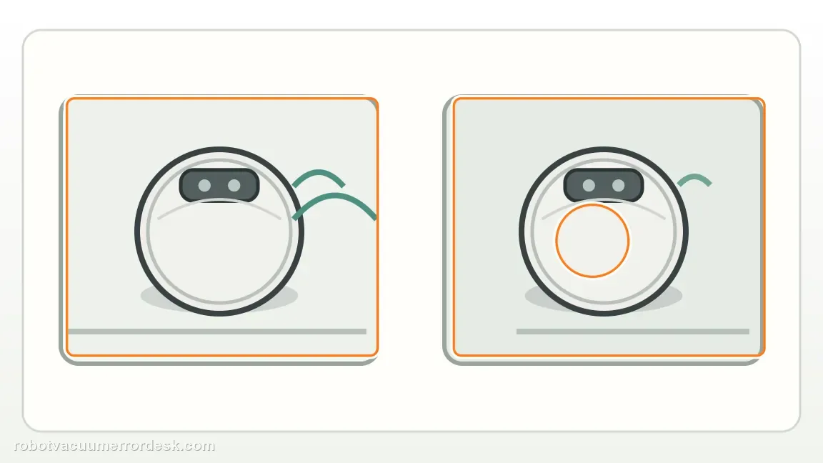 Narwal Flow shown in a close repair view of noise modes, matching the compare mopping-only behavior and recognize the documented normal lift sound check.