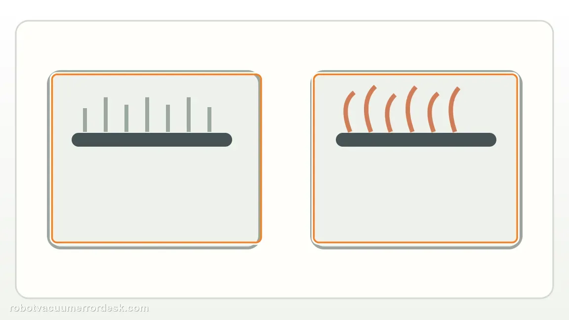 Narwal Flow shown in a close repair view of brush shape, matching the inspect real wear, tangles and seating instead of trying to make the two sides equal check.