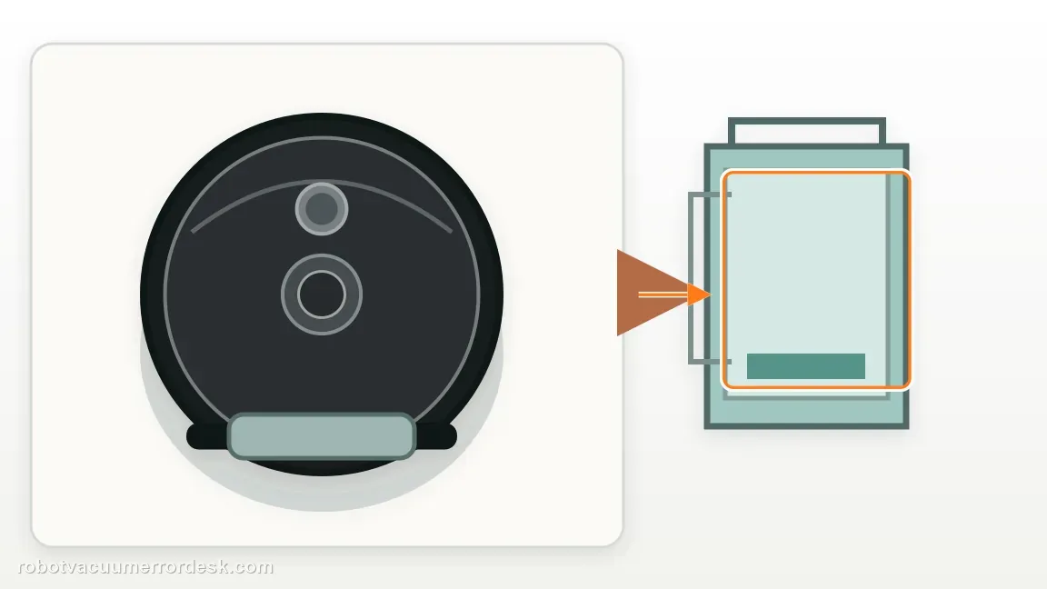 A Roborock Q7 Max is shown with separated water tank beside the Q7 robot in a clean repair diagram, matching the isolate the installed water tank check.