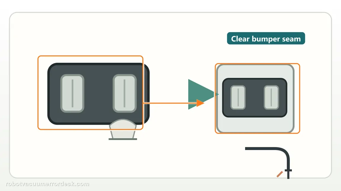 iRobot Roomba Max 705 Combo shown in a close repair view of clean contacts, matching the clean the electrical interface without changing its geometry check.