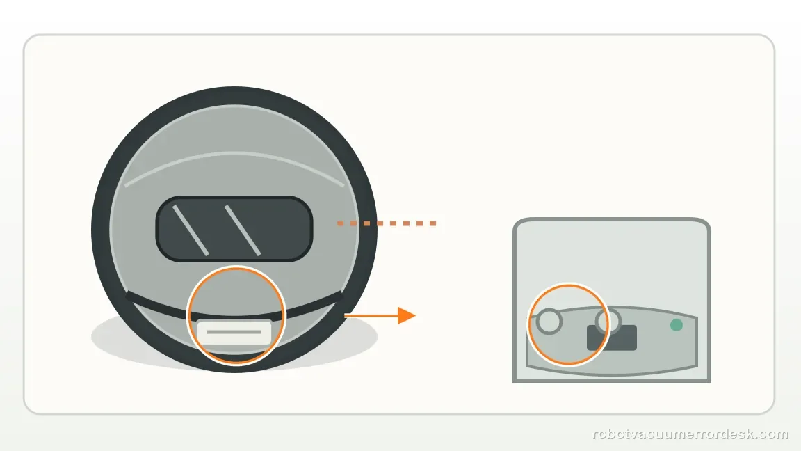 Roomba Max 705 Combo is shown with a close repair view of contacts clean, matching the service the charging contacts as a separate dock-state check check.